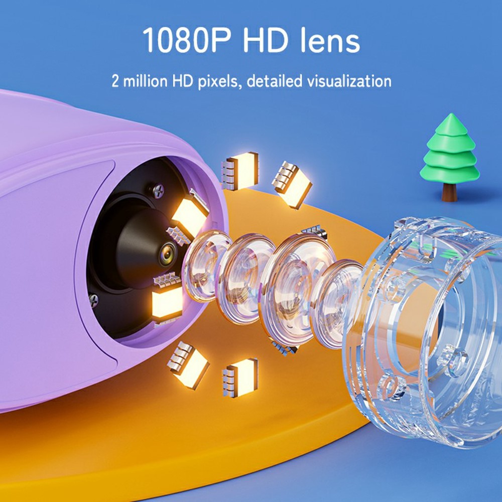 382 Portable Digital Microscope 2 Inch IPS Screen 1000X Handheld Electronic Microscope for Children