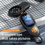 A11 2.4 inch IPS Display Handheld Digital Microscope 2MP Dual Camera Auto Focus Switch 500X Magnification Built-in Games