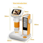 CM5 2 inch Screen Electronic Microscope 1000X HD Digital Microscope Height Adjustable with Alarm Clock and Photo Function