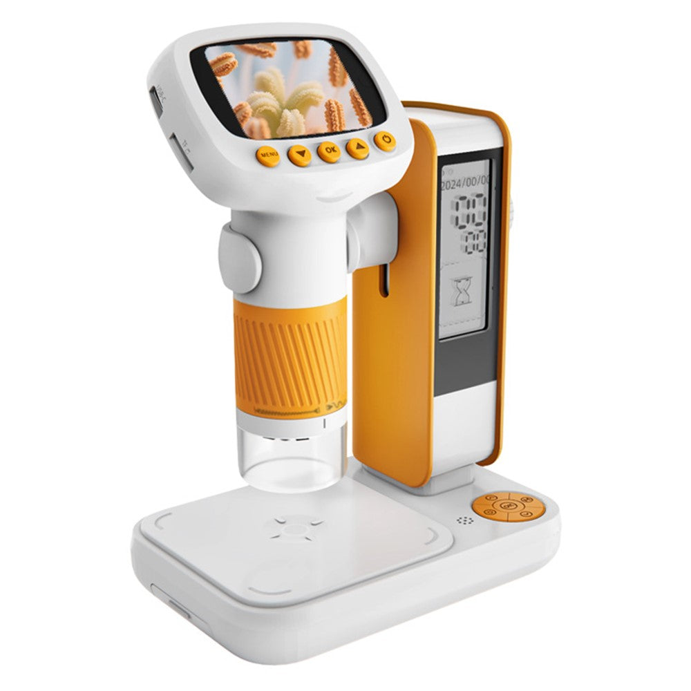 CM5 2 inch Screen Electronic Microscope 1000X HD Digital Microscope Height Adjustable with Alarm Clock and Photo Function