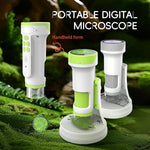 F9 4K Shooting Microscope Portable Electronic Microscope with Photo / Video Recording for Kids Students