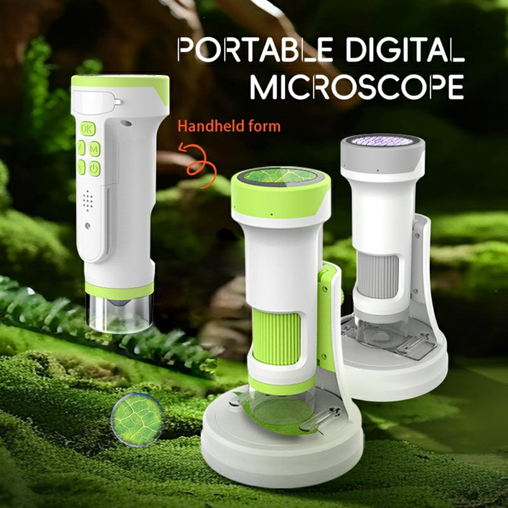 F9 4K Shooting Microscope Portable Electronic Microscope with Photo / Video Recording for Kids Students