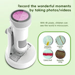 F9 4K Shooting Microscope Portable Electronic Microscope with Photo / Video Recording for Kids Students