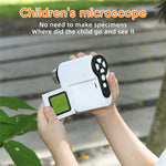 F5 Handheld Portable Microscope Telescope Photo / Video Recording Experimental Toy Viewer Kids Gift (No Memory)