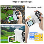 F5 Handheld Portable Microscope Telescope Photo / Video Recording Experimental Toy Viewer Kids Gift (No Memory)