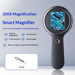 V7 200X Handheld Magnify Glass Digital Magnifier with 2 inch IPS Screen for Bug Coins Jewelrying