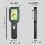 V8 500X Handheld Digital Magnifier 3 inch IPS HD Electronic Screen Magnifying Glass Support 4TB Memory Expansion for Appraisal Observation