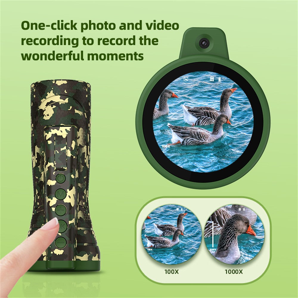 F3 HD Color Screen Handheld Microscope Electronic Digital Telescope Kids Gift with Dual Cameras and Photo  /  Video Recording