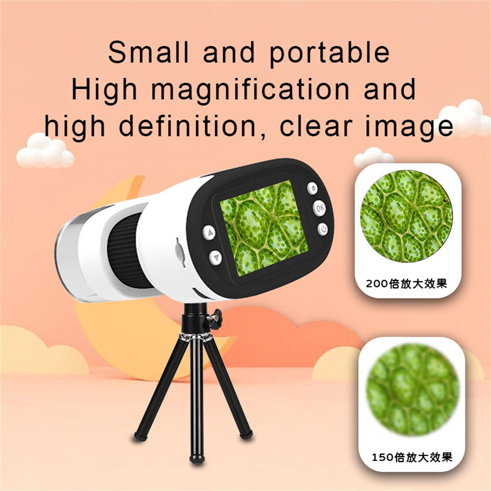 F2 Digital Microscope Handheld Electronic 2.0 Inch IPS Screen Magnifier for Kids