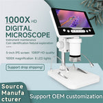 V17 5 Inch Screen 1000X Digital Microscope Handheld Integrated Magnifier for Repair / Inspection