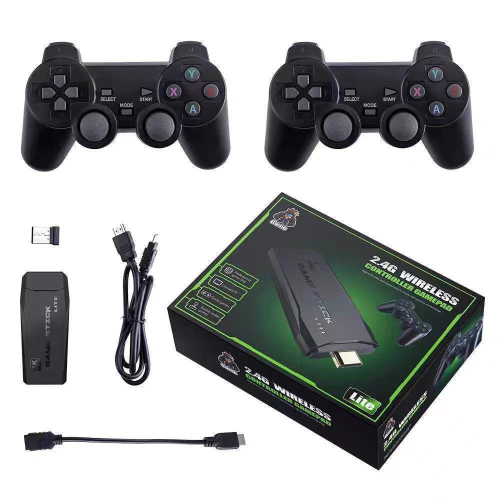 M8 128GB 4K Retro Game Stick HD Home Video Game Console with 2 Wireless Controllers