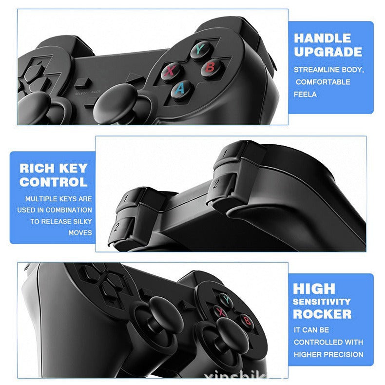 M8 128GB 4K Retro Game Stick HD Home Video Game Console with 2 Wireless Controllers