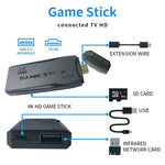 M8 128GB 4K Retro Game Stick HD Home Video Game Console with 2 Wireless Controllers