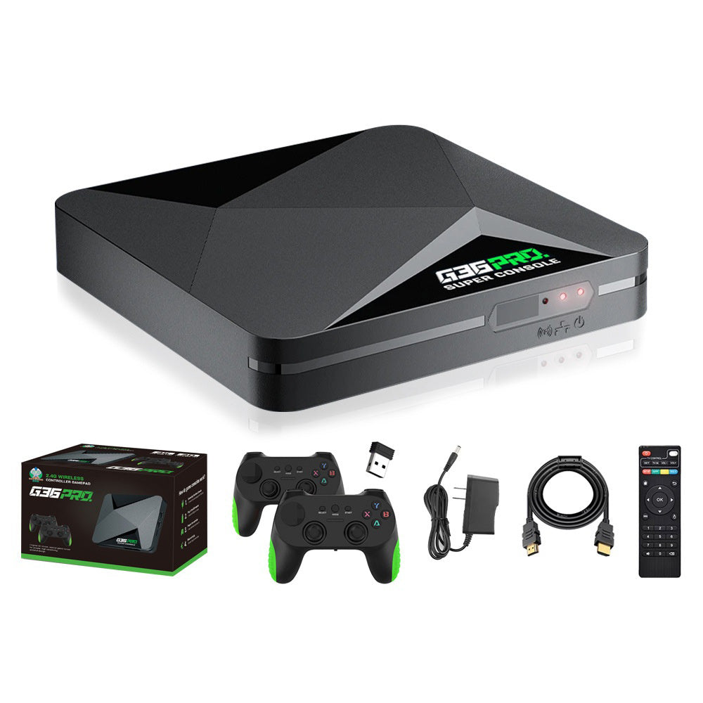 G36 Pro Dual System TV Game Console HD Retro Arcade Gamepad for 2 Players, with 64GB Memory Card