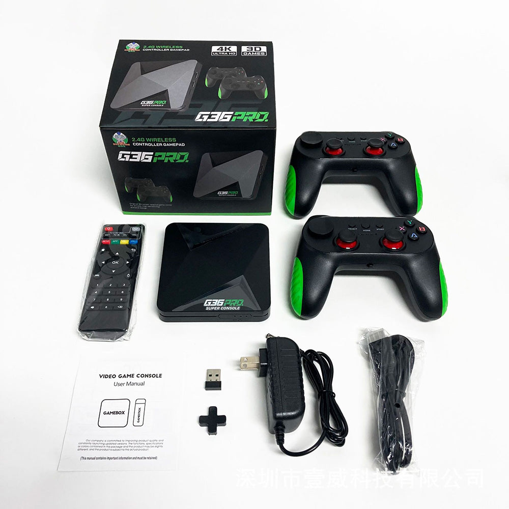 G36 Pro Dual System TV Game Console HD Retro Arcade Gamepad for 2 Players, with 64GB Memory Card
