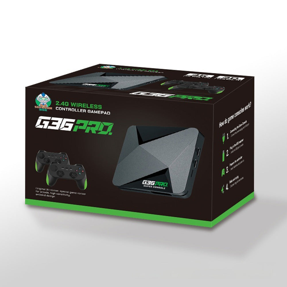 G36 Pro Dual System TV Game Console HD Retro Arcade Gamepad for 2 Players, with 64GB Memory Card