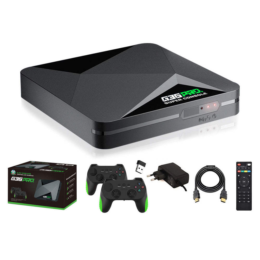 G36 Pro Dual System TV Game Console HD Retro Arcade Gamepad for 2 Players, with 64GB Memory Card