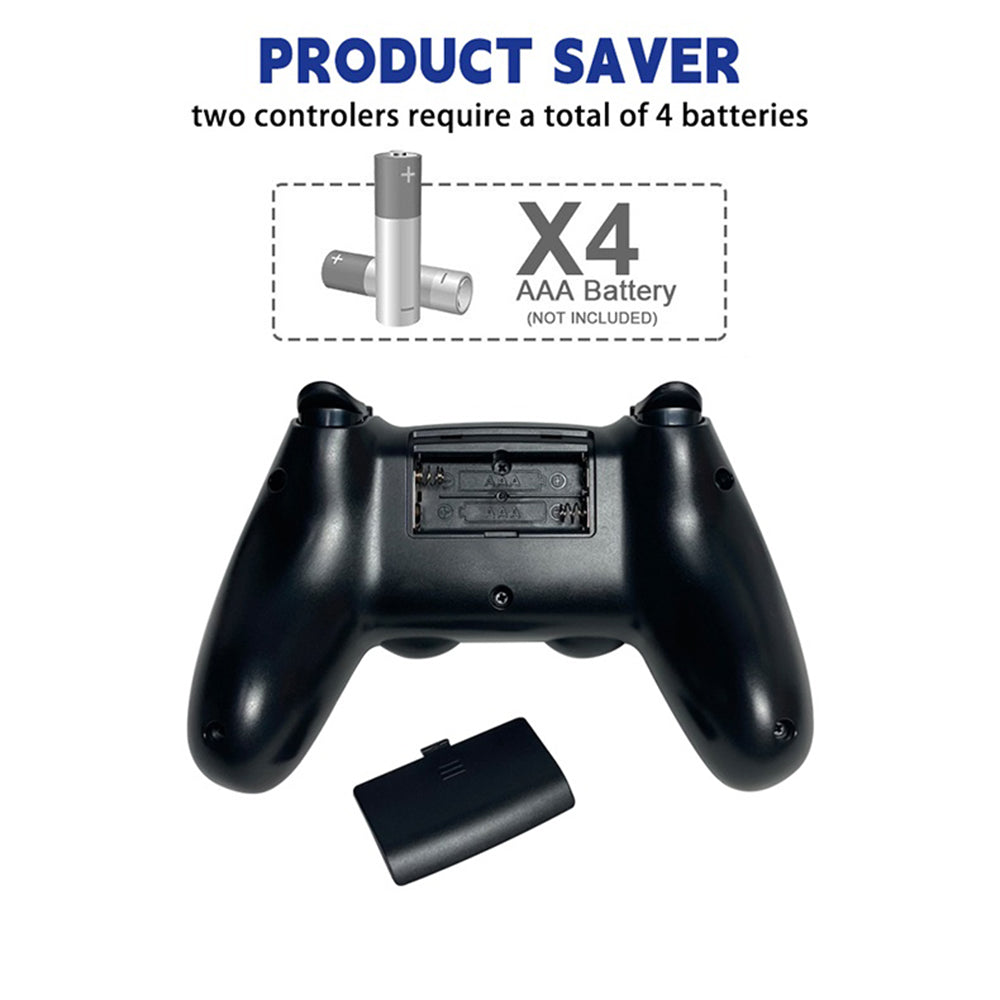 X2 Blue HD Gaming Console Trådløst TV-spilsystem til hjemmeunderholdning for to spillere, med 64 GB TF-kort