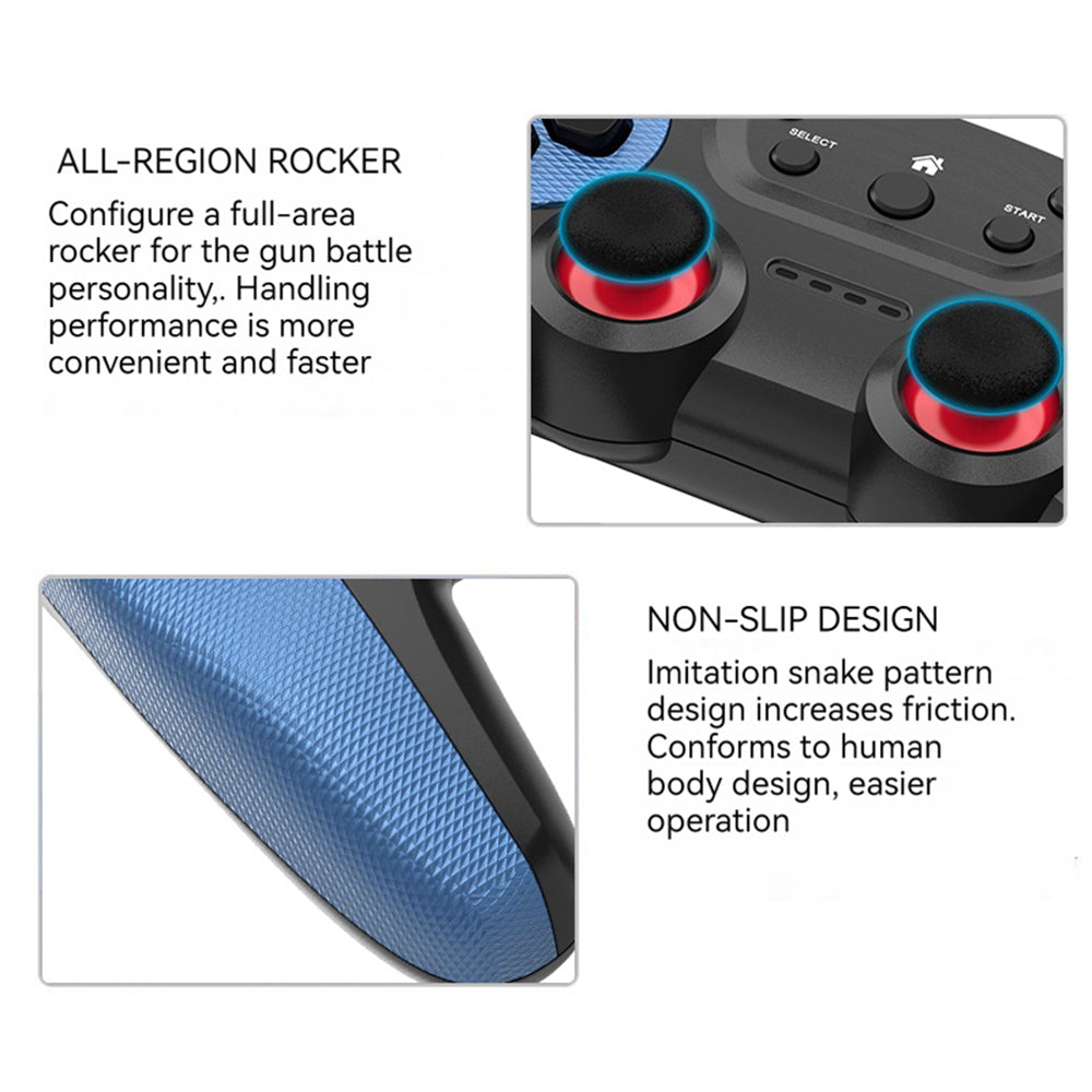 X2 Blue HD Gaming Console Trådløst TV-spilsystem til hjemmeunderholdning for to spillere, med 64 GB TF-kort