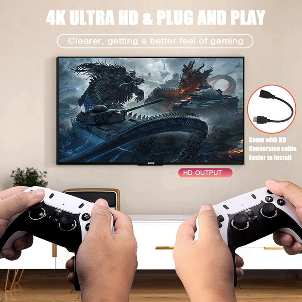 GD10 PRO X2 PLUS Retro Game Console 30000+ Games 4K HD Handheld Gaming System with Dual Controller, with 64GB TF Card