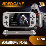 M17 4.3 Inch HD Screen Handheld Video Game Console 20000+ Games Portable Retro Gamepad, with 64GB TF Card