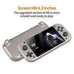 M17 4.3 Inch HD Screen Handheld Video Game Console 20000+ Games Portable Retro Gamepad, with 64GB TF Card