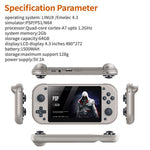 M17 4.3 Inch HD Screen Handheld Video Game Console 20000+ Games Portable Retro Gamepad, with 64GB TF Card