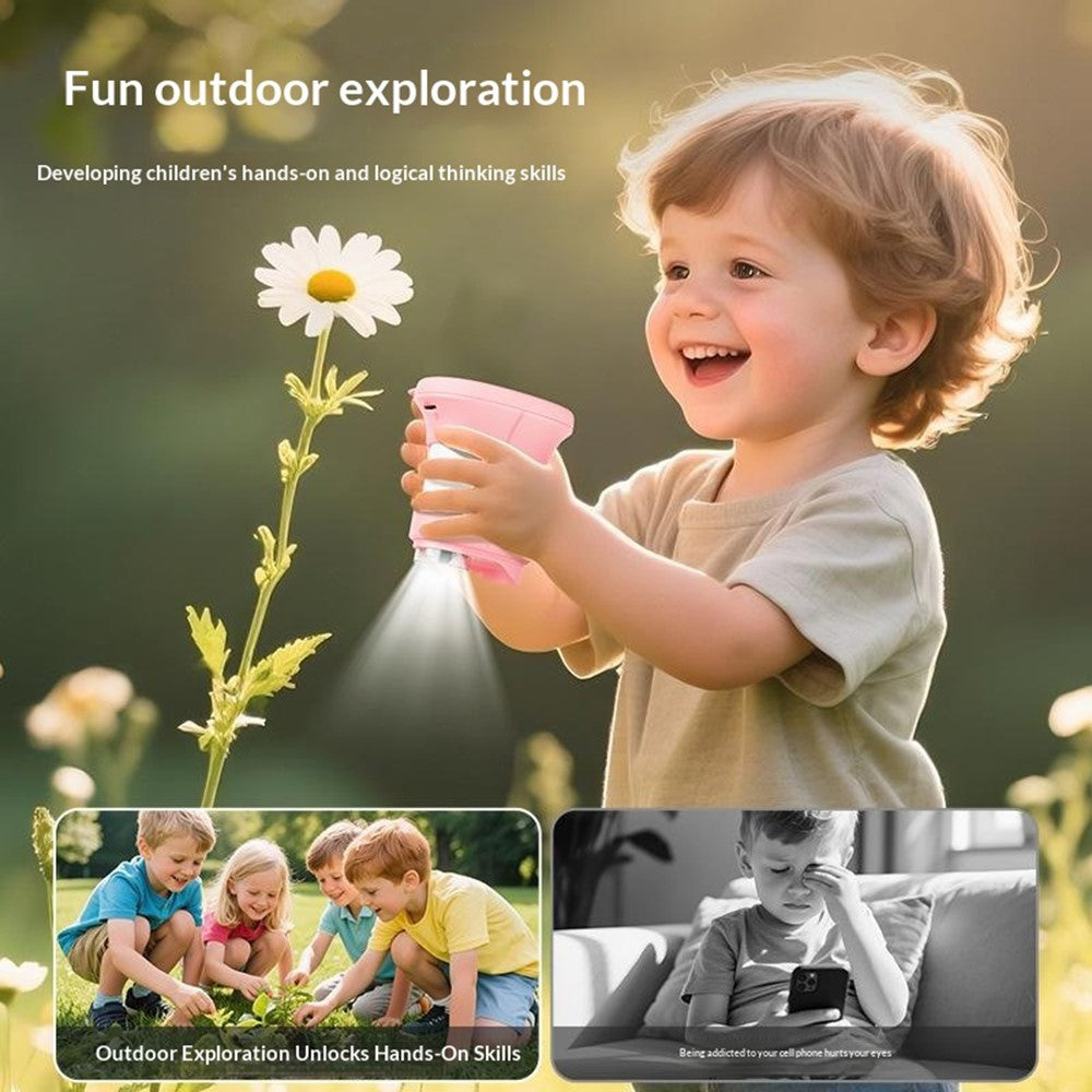 Kids Digital Microscope Camera Outdoor Science Educational Toy Electronic Magnifier Without Memory Card