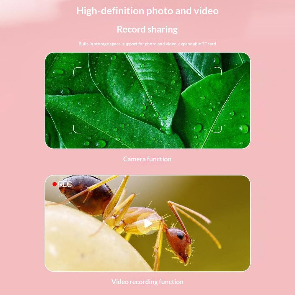 Kids Digital Microscope Camera Outdoor Science Educational Toy Electronic Magnifier Without Memory Card