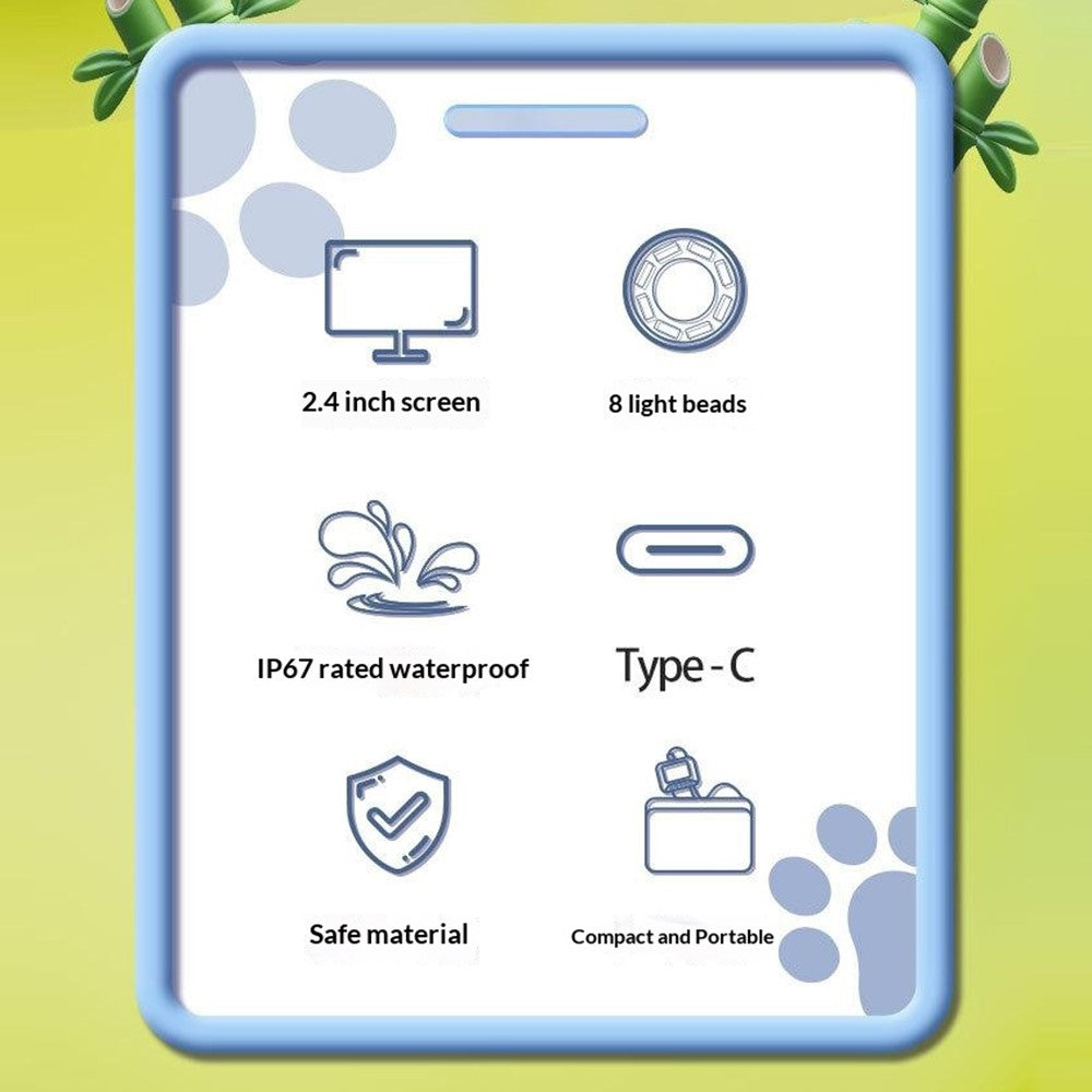 ES09 Kids Endoscope 2.4 Inch HD 200W Handheld Exploration Fun Children Microscope No Memory Card