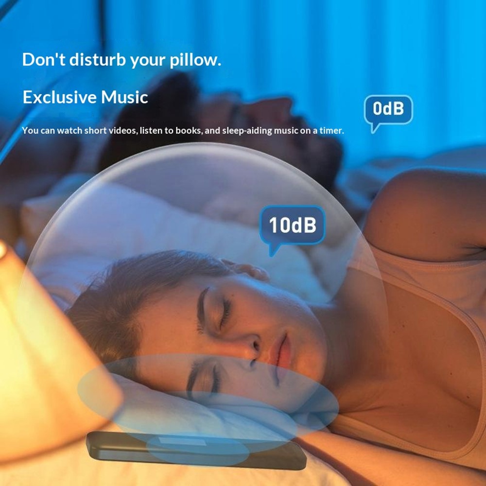 BLD007 Under Pillow Bone Conduction Bluetooth-Compatible Speaker LED Display White Noise Sleep Aid