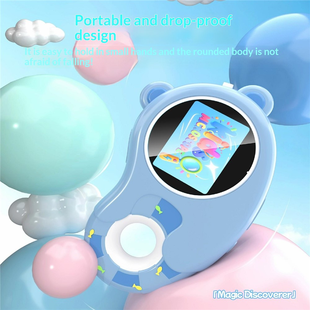 HM020H Kids Digital Microscope 2.0 Inch Screen 6 LED Lights Handheld Magnifier Educational Toy for STEM Learning