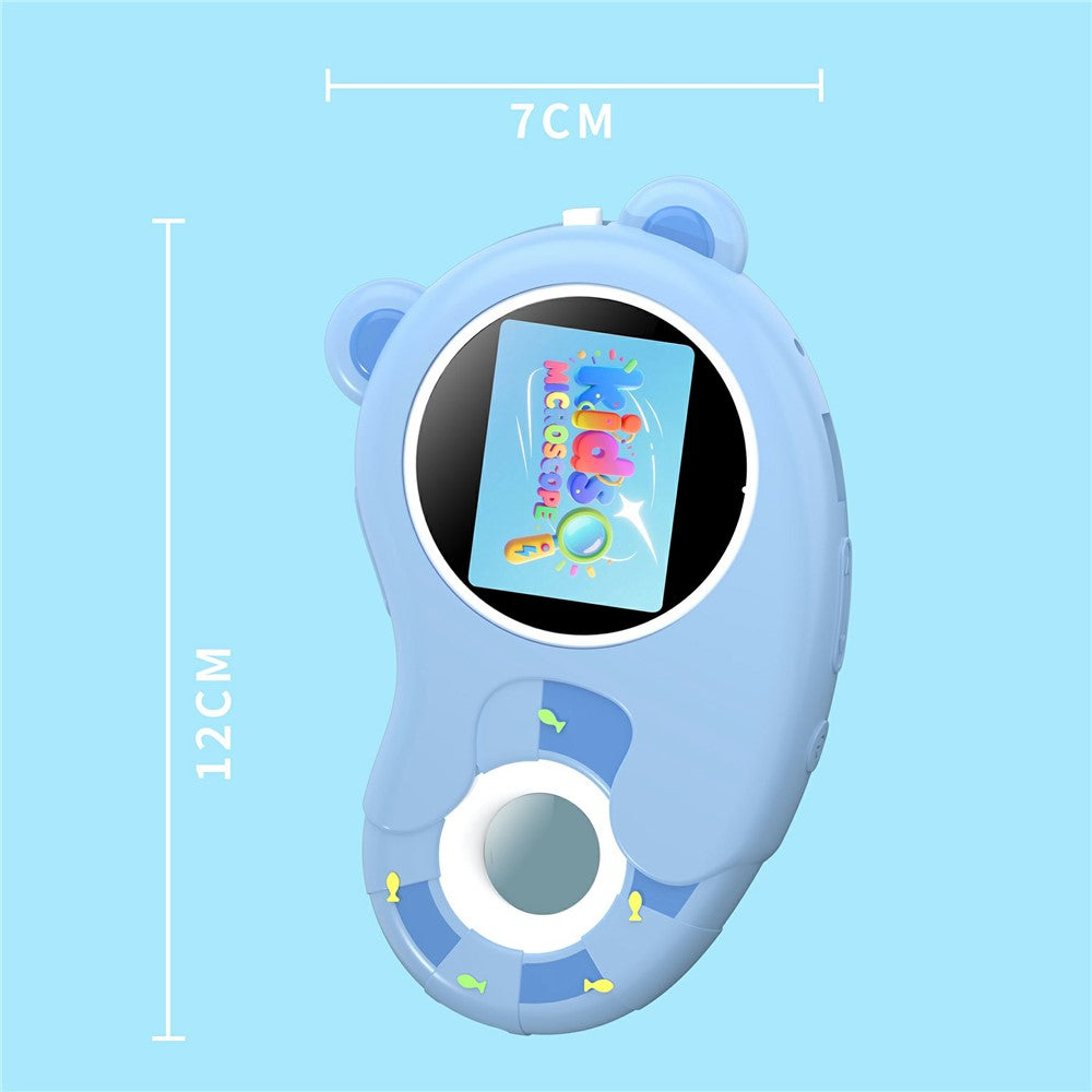 HM020H Kids Digital Microscope 2.0 Inch Screen 6 LED Lights Handheld Magnifier Educational Toy for STEM Learning