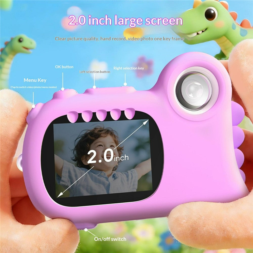 HM020i Kids Digital Microscope No Memory Card Handheld 2.0 Inch Screen Science Experiment Educational Toy Magnifying Glass