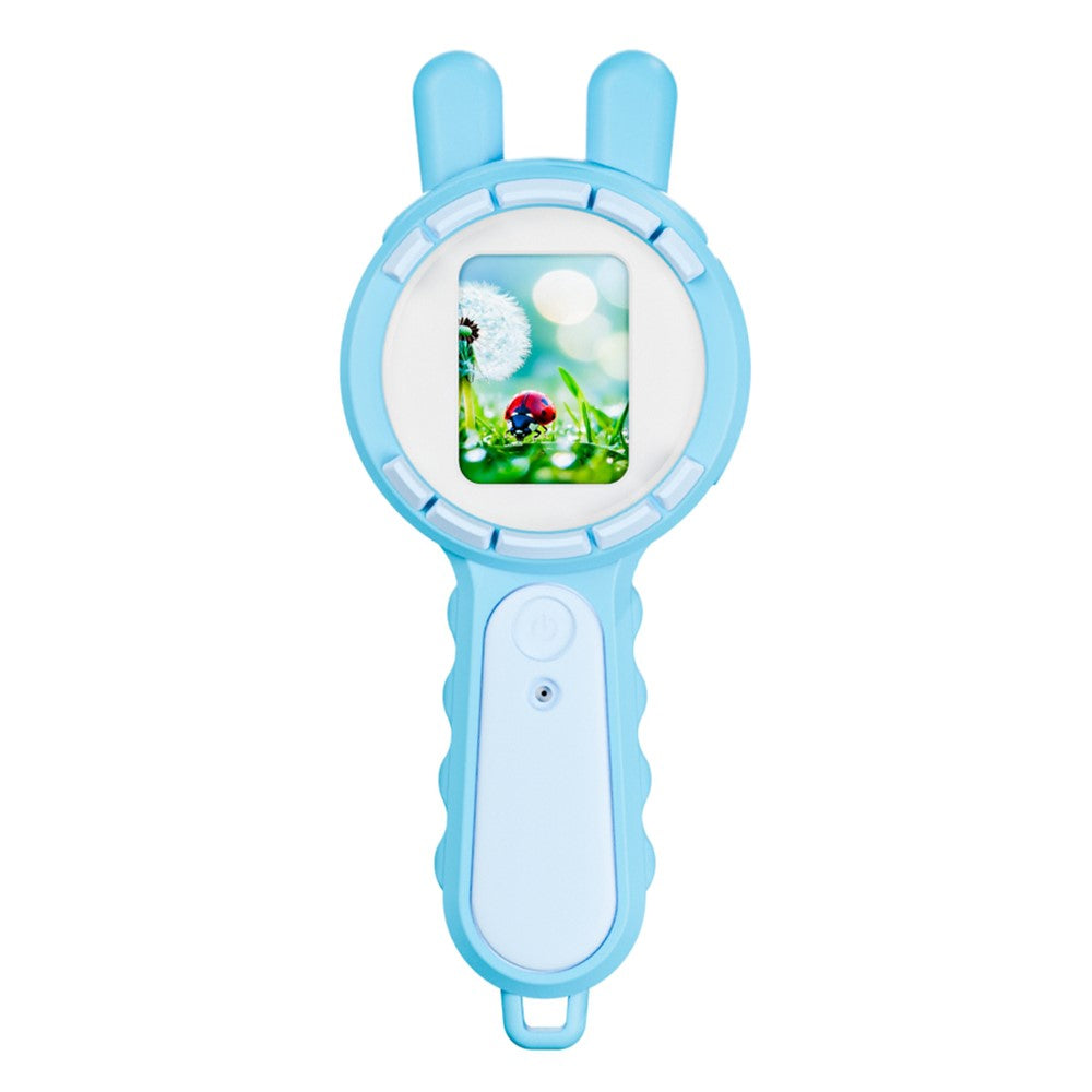 V37 Kids Digital Magnifying Glass 2" IPS HD Screen 200X Zoom 16 LED Lights Magnifiers for Science Educational Toy