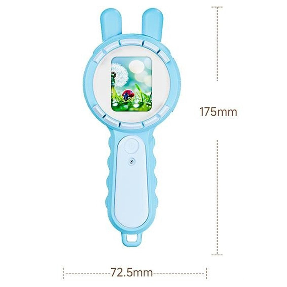 V37 Kids Digital Magnifying Glass 2" IPS HD Screen 200X Zoom 16 LED Lights Magnifiers for Science Educational Toy