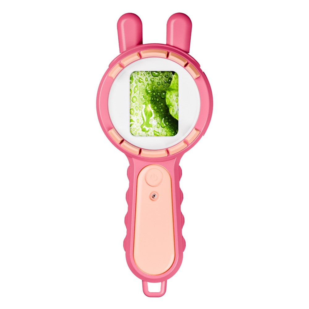 V37 Kids Digital Magnifying Glass 2" IPS HD Screen 200X Zoom 16 LED Lights Magnifiers for Science Educational Toy