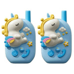 M9 2Pcs / Set Kids Walkie Talkies Cartoon Unicorn Intercom Toy HD Call 1KM Range for Children Gift