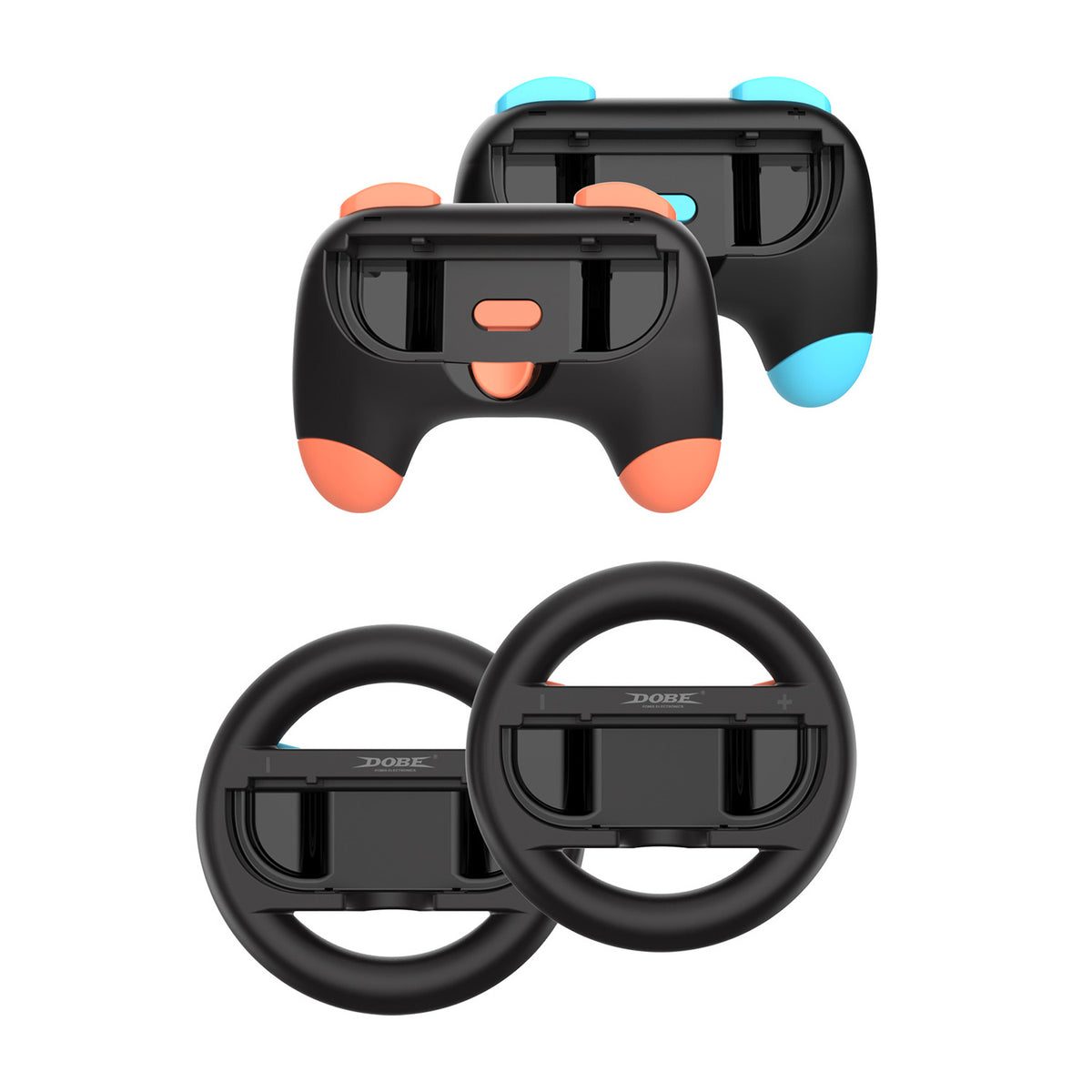 DOBE FOMIS ELECTRONICS TNS-5110S Steering Wheel and Grip Handles Set for Nintendo Switch / Switch 2 Controller Protective Case
