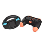 DOBE FOMIS ELECTRONICS TNS-5110S Steering Wheel and Grip Handles Set for Nintendo Switch / Switch 2 Controller Protective Case