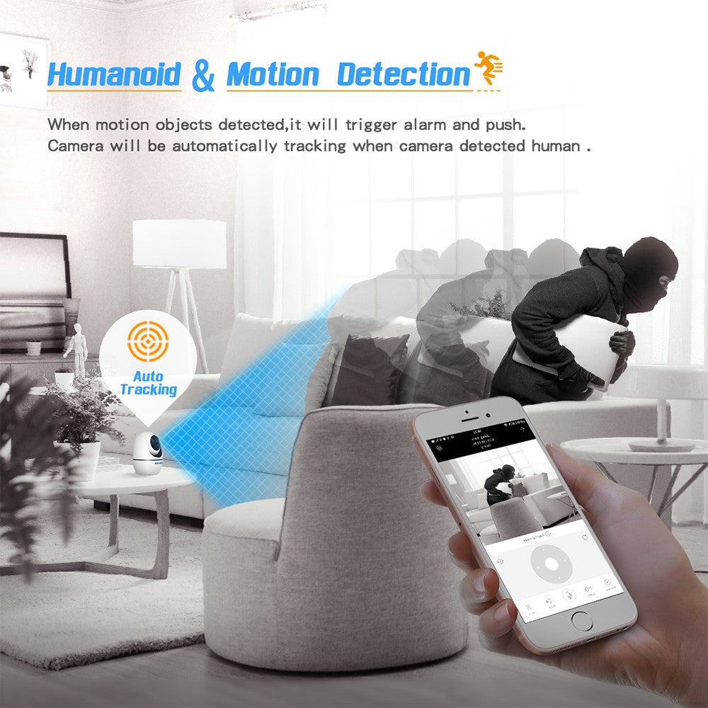 ESCAM PVR008 HD Safety H.265 1080P Pan/Tilt WiFi IR IP Camera Support ONVIF Two Way Talk Night Vision