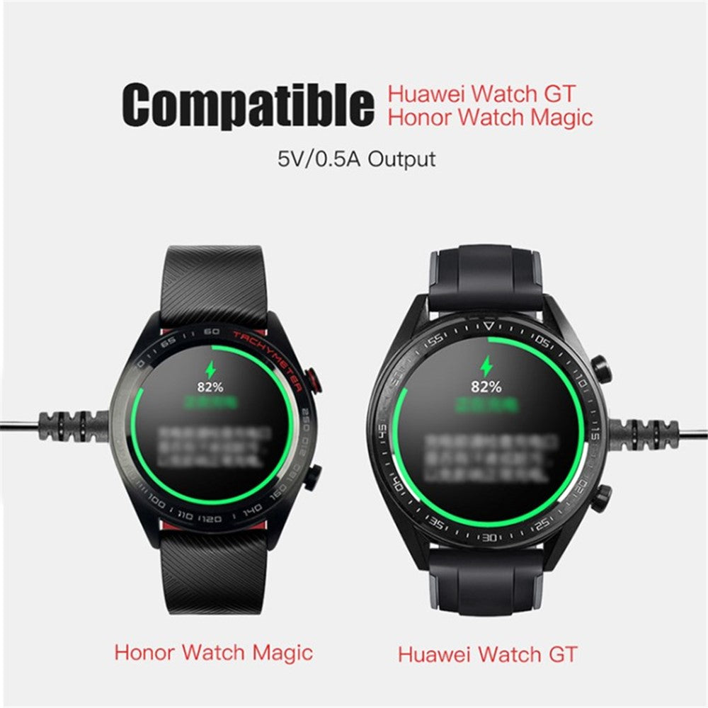 Til Huawei Watch GT / GT 2 / GT 2e / Watch Magic opladerdock Smartwatch 1m integreret magnetisk opladerbase