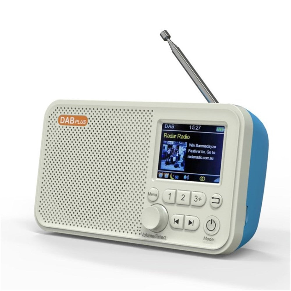 2,4 tommer skærm, digitalradio, Bluetooth-kompatibel højttaler, TF-kort MP3-afspiller, DAB FM-radio