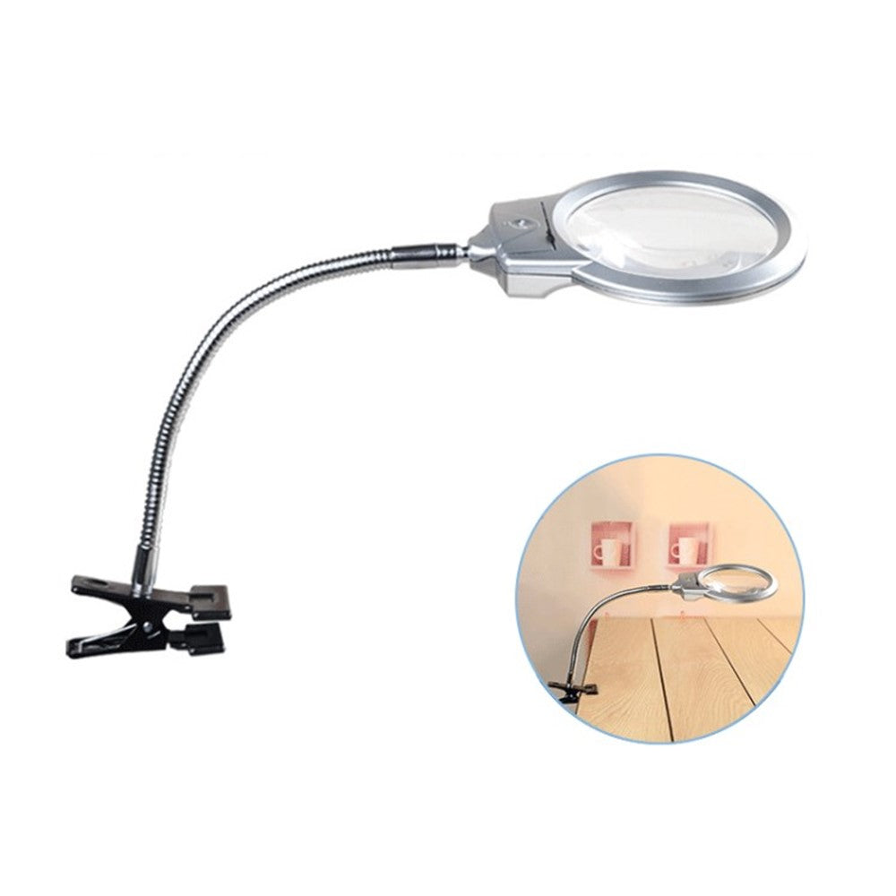 BEILESHI 15122-2B forstørrelsesglas med stort 107 mm objektiv og bordlampe til urreparation og smykkevurdering