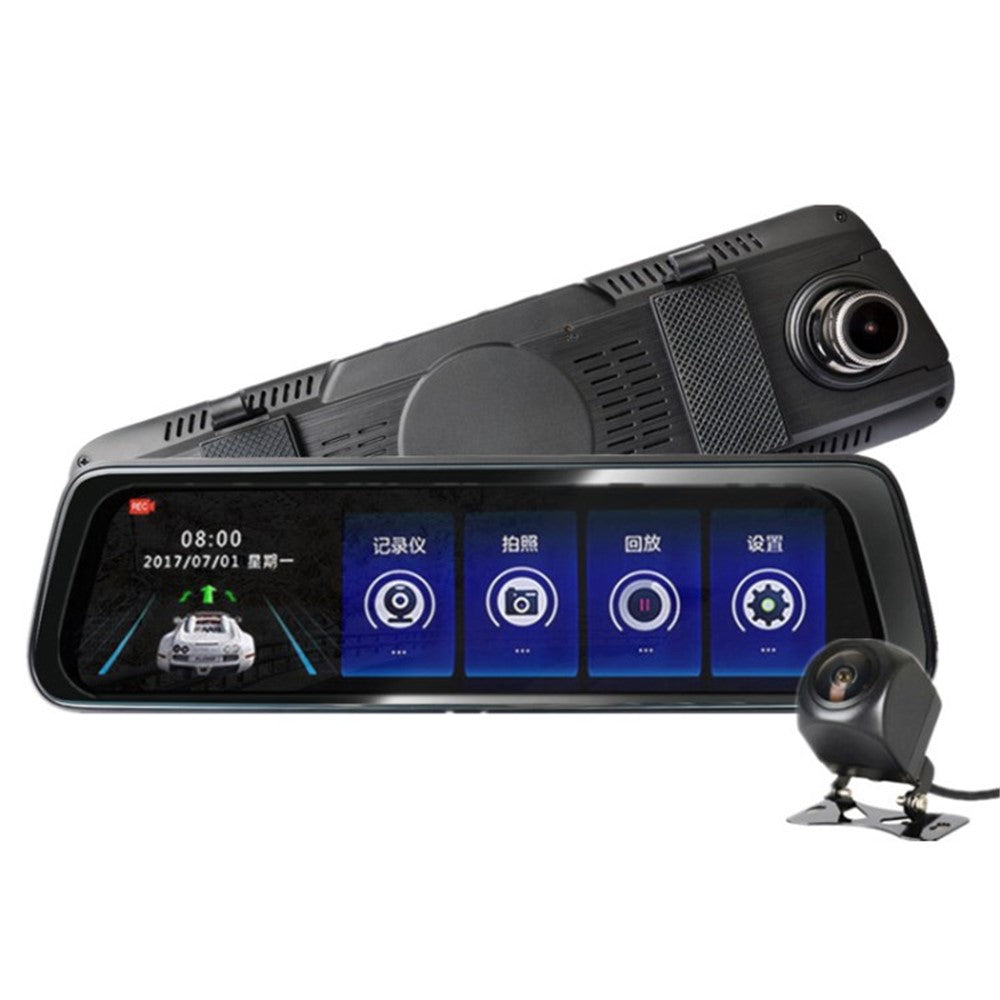 D5A Dual 1080P 10 Inch Full Screen Rearview Mirror Dash Cam Front and Rear Recording Reversing Camera