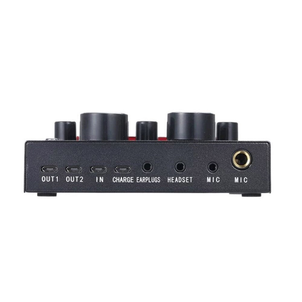 V8 Bluetooth-compatible Live-Streaming Sound Card for Studio Recording / Broadcasting Audio Equipment