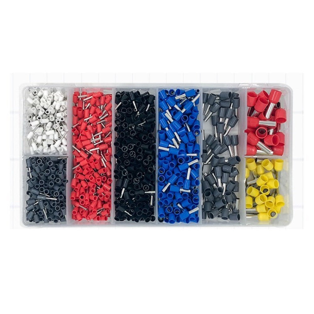 1200Pcs / Set HSC8 6-4 Ferrule Wire Copper Crimp Connector Wire Terminal Kit