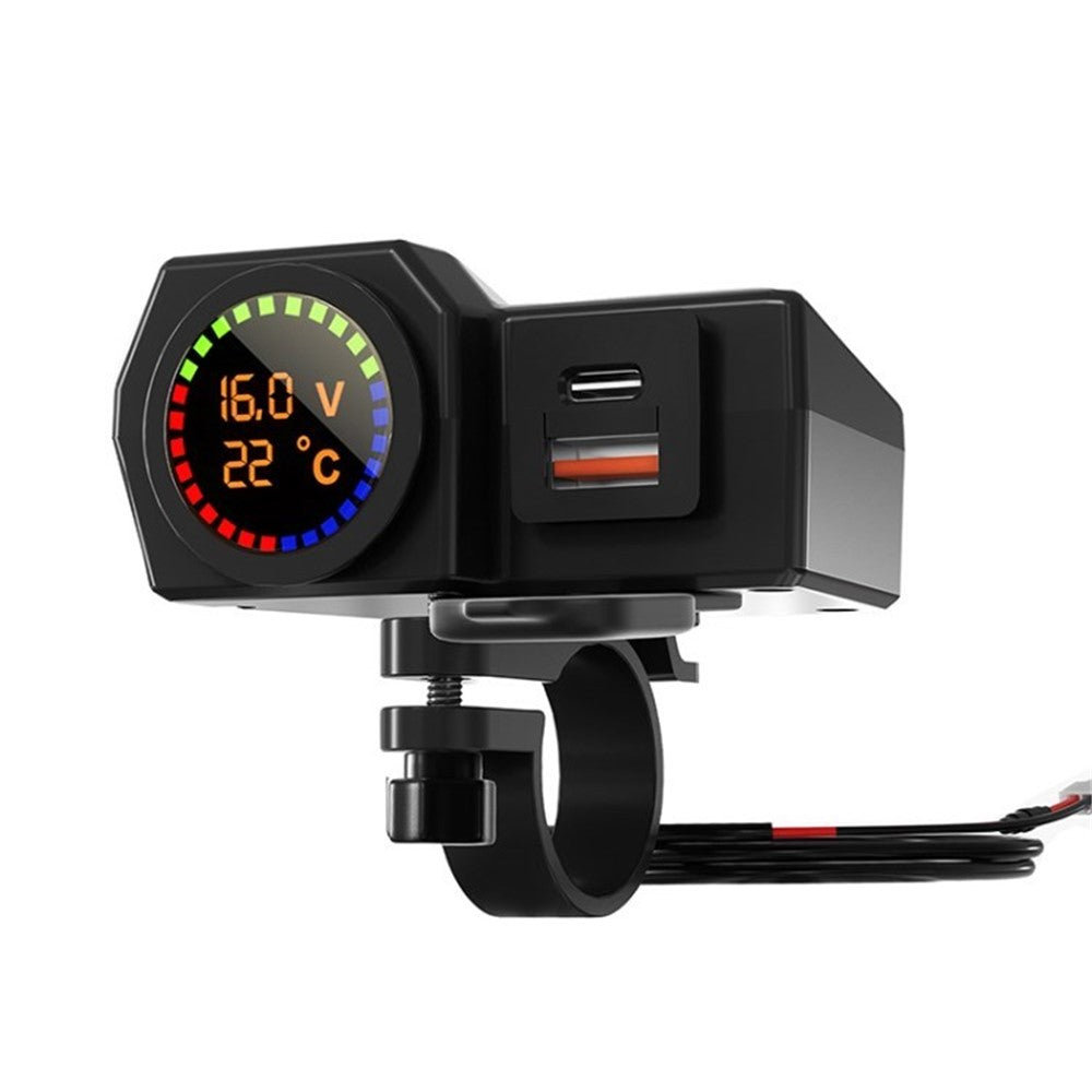 CS-1747A2 PD+USB Charging Motorcycle Phone Charger Voltage Meter Bike Phone Adapter