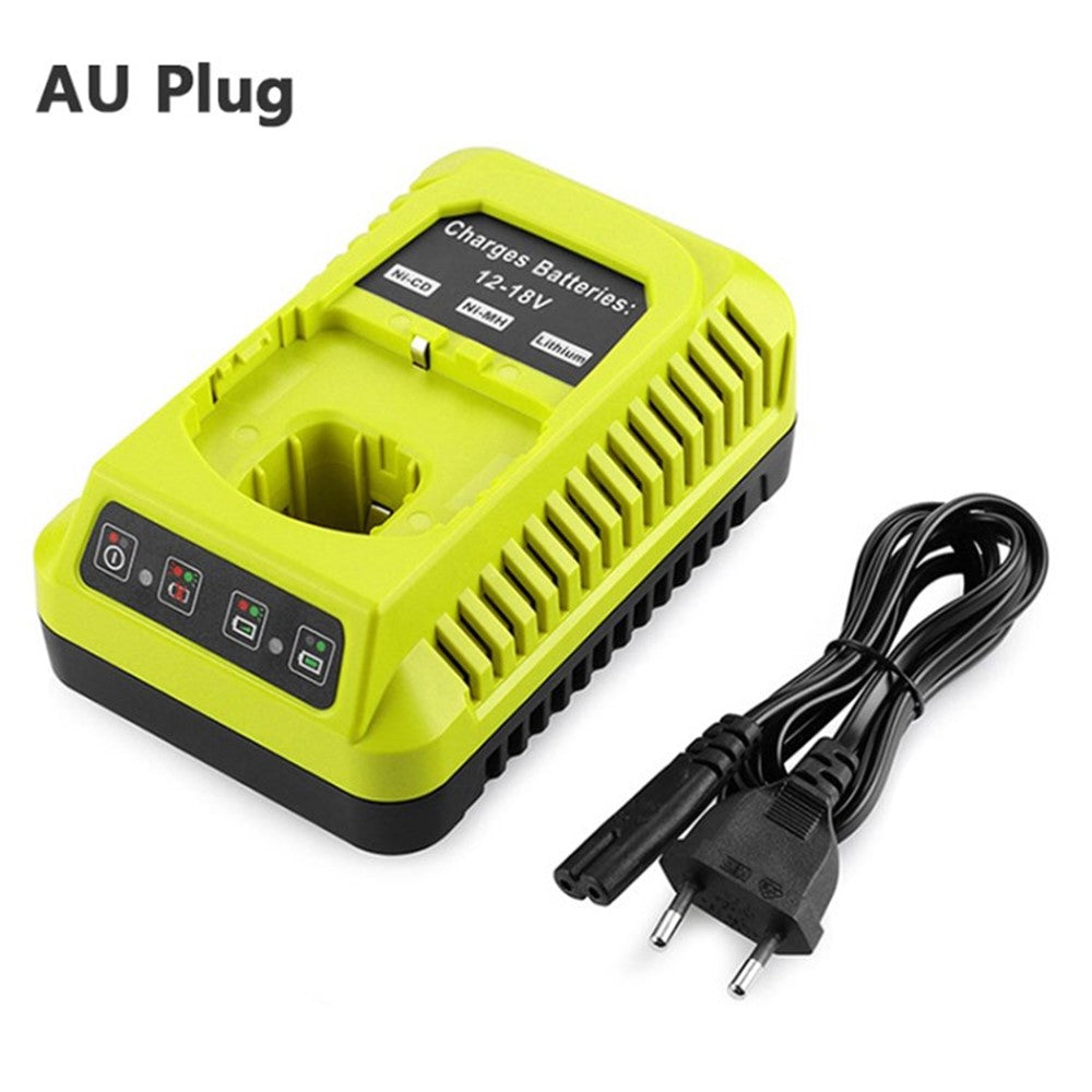 NC P117-batterioplader til Ryobi 12V 14.4V 18V Li-ion-, Ni-CD- og Ni-Mh-batterier, P100 P102 P103 P105 P107 P108 1400670 P118 Lithium ONE+-serien