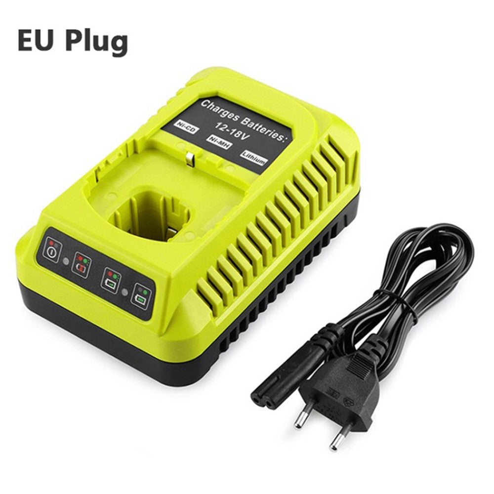 NC P117-batterioplader til Ryobi 12V 14.4V 18V Li-ion-, Ni-CD- og Ni-Mh-batterier, P100 P102 P103 P105 P107 P108 1400670 P118 Lithium ONE+-serien